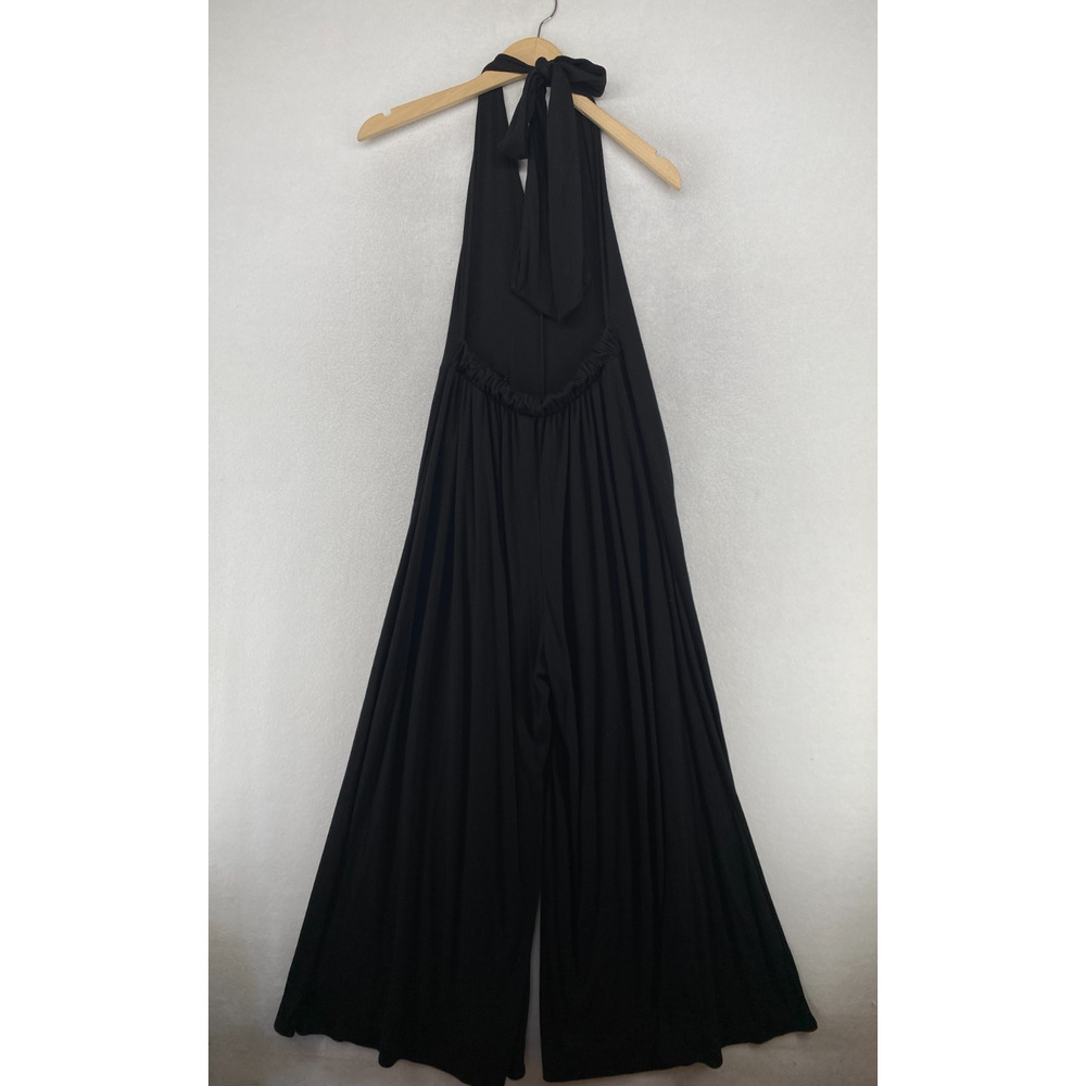Free People Black Halter Wide-Leg Jumpsuit - Picture 3 of 12